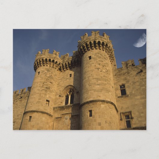 Carte Postale Grèce, Rhodes Town. Vue sur le Palais de (Devant)