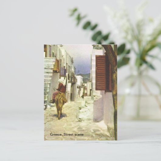 Carte Postale Grèce, Scène de rue (Debout devant)