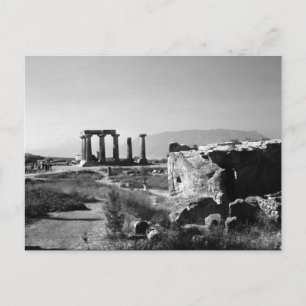 Carte Postale Grèce vintage Corinth antique temple d'Apollon