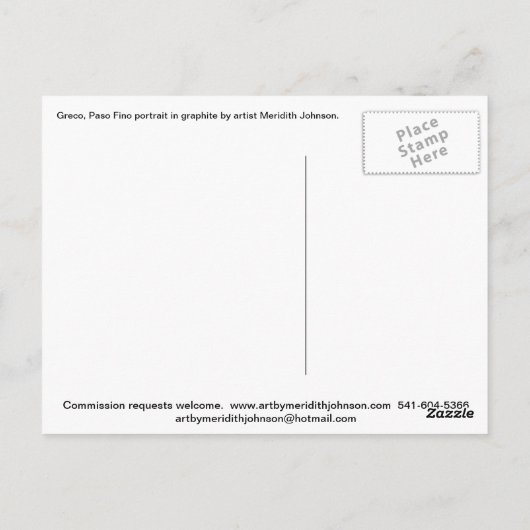 Carte Postale Greco (Dos)