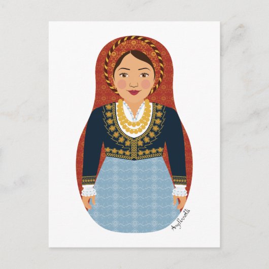 Carte postale grecque Matryoshka (Devant)