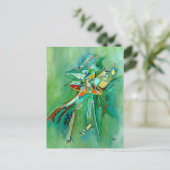 Carte Postale Green Abstract Colorful Fine Art Cards (Debout devant)