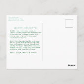 Carte Postale Green and Mint Simple Scallop Photo Frame (Dos)
