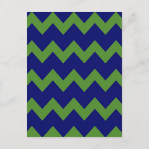 Carte postale Green Blue Chevrons
