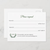 Carte Postale Green Branches RSVP Postcard (Devant / Derrière)