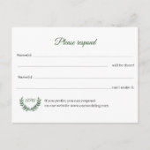 Carte Postale Green Branches RSVP Postcard (Devant)