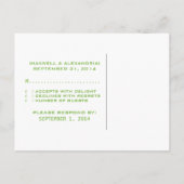 Carte postale Green D20 Dice Gamer RSVP (Dos)