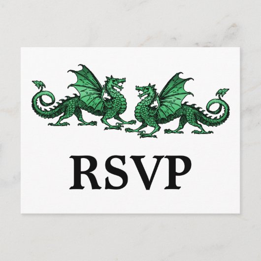 Carte postale Green Elegant Dragons Response (Devant)