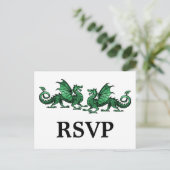 Carte postale Green Elegant Dragons Response (Debout devant)