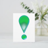 Carte postale Green Exclamation Mark (Debout devant)