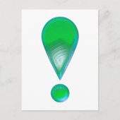 Carte postale Green Exclamation Mark (Devant)