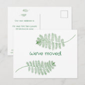 Carte Postale Green Ferns on Custom New Address Postcards (Devant / Derrière)