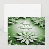 Carte postale Green Floral Holiday Christmas (Devant / Derrière)