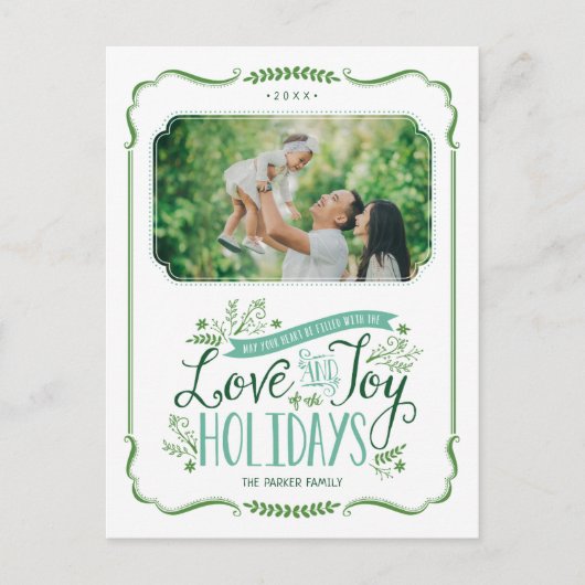 Carte postale Green Floral Whimsy (Devant)