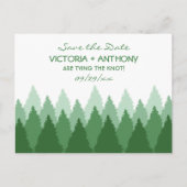 Carte Postale Green Forest Range Woodland Wedding Enregistrer La (Devant)