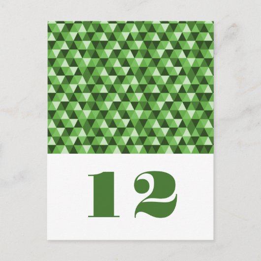 Carte postale Green Geometry Triangles (Devant)