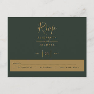 Carte Postale Green Gold RSVP