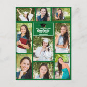 Carte Postale Green Graduate Photo Collage Moderne Graduation (Devant)
