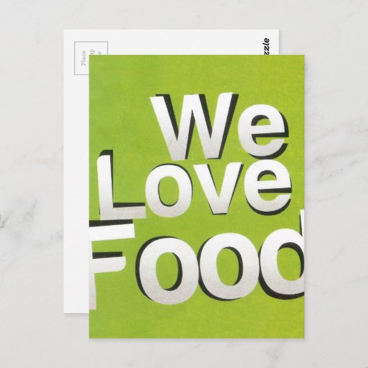 Carte Postale Green Grub Club : We Heart Food Design (Devant / Derrière)
