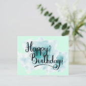 Carte postale Green Happy Birthday (Debout devant)