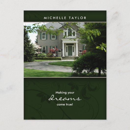 Carte postale Green Home Real Estate House (Devant)