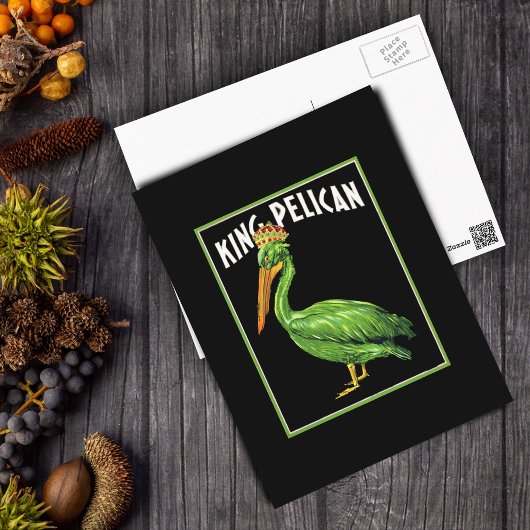 Carte postale Green King Pelican