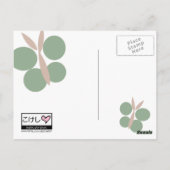 Carte postale Green Kokeshi Triplet (Dos)