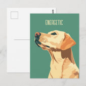 Carte Postale Green Labrador Retriever (Devant / Derrière)