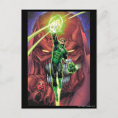 Carte Postale Green Lantern avec un flux de lumière - Couleur (Devant)