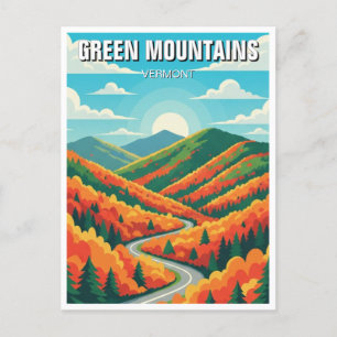Carte Postale Green Mountains Vermont Fall Foilage