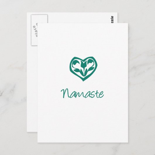 Carte Postale Green Namaste (Devant / Derrière)