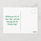 Carte Postale Green Orange St. Patrick's Day (Dos)