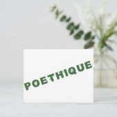 Carte Postale green poéthique (Debout devant)