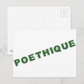 Carte Postale green poéthique (Devant / Derrière)