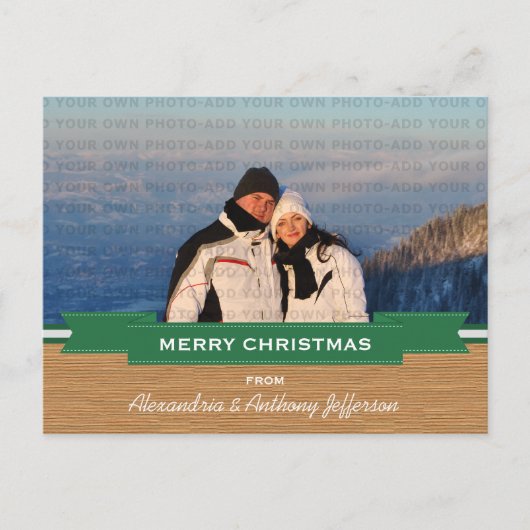 Carte postale Green Rustic Banner (Devant)