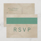 Carte Postale Green Rustique Damask RSVP (Devant / Derrière)