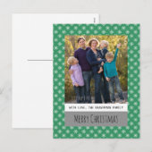 Carte postale Green Simple Snowflake Holiday (Devant / Derrière)