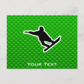 Carte Postale Green Snowboard (Devant)