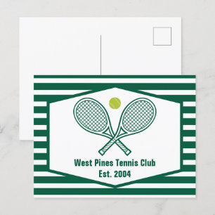 Carte Postale Green Stried Tennis Club de Country Personnalisé