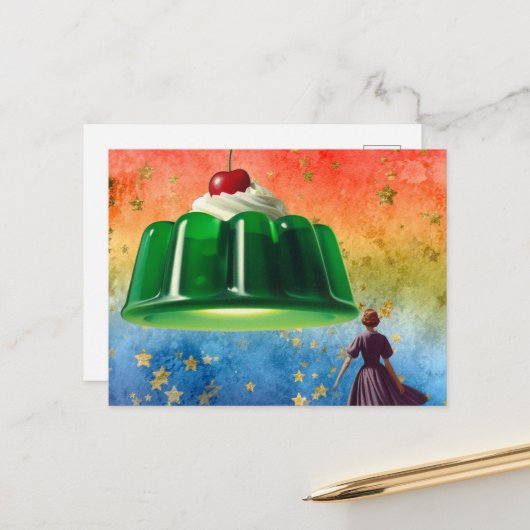 Carte Postale Green Surreal Sweet Treat (Devant/Arrière en situation)