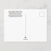 Carte postale Green Treefrog Good Luck (Dos)