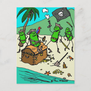 Carte postale Green Weenii "Pirate Party"