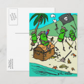 Carte postale Green Weenii "Pirate Party" (Devant / Derrière)