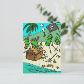 Carte postale Green Weenii "Pirate Party" (Debout devant)