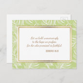 Carte postale Green White Feuille Christian Bible  (Devant / Derrière)