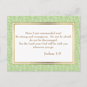 Carte postale Green White Leaf Christian Bible Ver