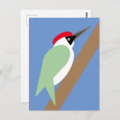 Carte postale Green Woodpecker (Devant / Derrière)