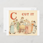 Carte Postale Greenaway, Kate Alphabet lettre C (Devant / Derrière)