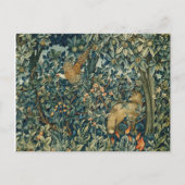 Carte Postale GREENERY, FOREST ANIMALS Pheasant, Fox, Green Flor (Devant)