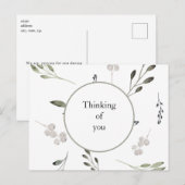 Carte Postale Greenery Praying for You (Devant / Derrière)